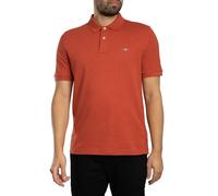 GANT Regular Shield Pique Polo Shirt, Iron Red Melange - L
