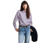 GANT Women's Rel Striped Volume Sleeve Shirt Blouse, White, 10