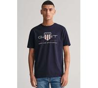 Gant Round Neck Short Sleeve T-Shirt Evening Blue