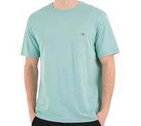 Gant Shield Crew T Shirt Muted Turquoise