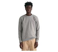 Gant Mens Regular Fit Shield Logo Crew Neck Sweatshirt - Grey - Size Medium