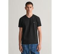 Gant Shield Short Sleeve V Neck T-shirt Black L Men