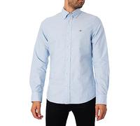 Gant Mens Slim Fit Long Sleeve Oxford Shirt - Blue - Size Small