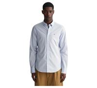 Gant Mens Slim Fit Long Sleeve Poplin Shirt - Blue Cotton - Size 2XL