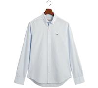 Gant Slim Fit Striped Poplin Long Sleeve Shirt White 2XL Men