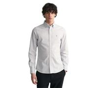 GANT Slim Oxford Banker Stripe Shirt, Light Blue, L