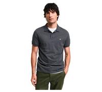 GANT Men's Slim Shield SS Pique Polo Shirt, Anthracite Melange, Standard, Antracite Melange, L