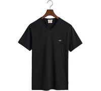 Gant Shield Short Sleeve V Neck T-shirt Black L Men