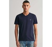Gant Shield Short Sleeve V Neck T-shirt Blue 2XL Men
