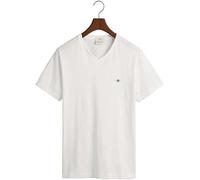 Gant Shield Short Sleeve V Neck T-shirt White 2XL Men
