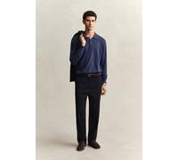 GANT Slub Cotton Linen Polo Dark Indigo Melange size M | Sweaters Outlet | Men | White M