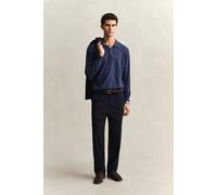 GANT Slub Cotton Linen Polo Dark Indigo Melange size XXL | Sweaters Outlet | Men | White XXL