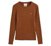 GANT Stretch Cotton Cable C-Neck, Cacao, L