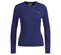 GANT Stretch Cotton Cable C-Neck, Dusty Navy, M
