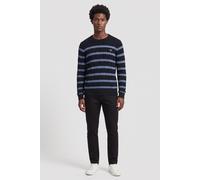 GANT Striped Cotton Cable C-neck Evening Blue size 3XL | Sweaters Outlet | Men | Blue 3XL