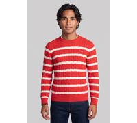 GANT Striped Cotton Cable C-neck Rose Red size M | Sweaters Outlet | Men | Pink M