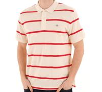 Gant Striped Polo Shirt Creamed White