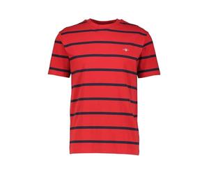 GANT Striped SS T-Shirt, Ruby red, XXL