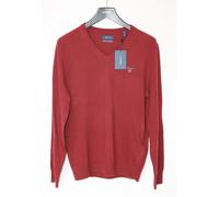 Gant Sweater Red Fine Lambswool V-Neck Size 3XL New with Tag 110€