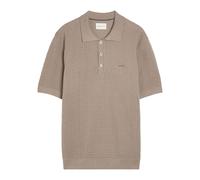 Gant Textured-knit Cotton Polo Shirt - Taupe - L