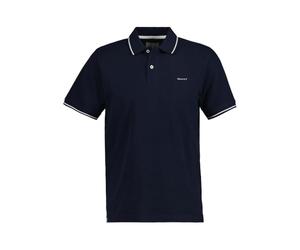 GANT Tipping SS Pique Polo Shirt, Evening Blue, XXXXX-Large