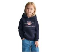 GANT Unisex Kid's Archive Shield Raglan Hoodie Hooded Sweatshirt, Evening Blue, 98-104
