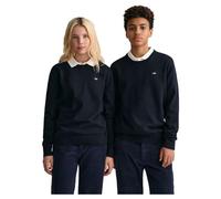 GANT Unisex Kinder Shield Classic Cotton C-Neck Pullover Sweater, Evening Blue, 134-140