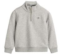 GANT Unisex Kinder Shield Half Zip Sweat Sweatshirt, Light Grey Melange, 110-116
