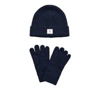 GANT Unisex's Beanie Gloves Gift Set, Evening Blue, One Size