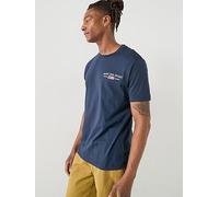 GANT USA Sport Left Chest Graphic T-Shirt, Navy, Size M, Men Navy