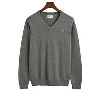 Gant V-Neck Sweater Dark Grey Marl