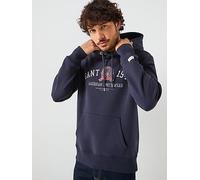 GANT Vintage Logo Graphic Overhead Hoodie, Navy, Size 2Xl, Men Navy