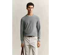 GANT Waffle Knit Sweater Ceramic Grey size XXL | Sweaters Outlet | Men | Gray XXL
