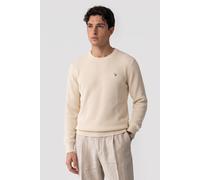 GANT Waffle Knit Sweater Cream size XXL | Sweaters Outlet | Men | White XXL