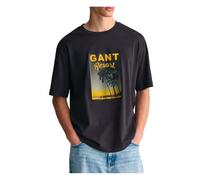 Gant Washed Graphic Tshirt Ebony Black