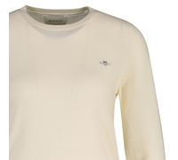 GANT Women Wool Cotton Crew Neck Knit Sweater, 70% Merino Wool 30% Cotton