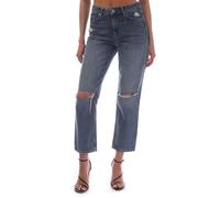 Gant Womens Camie Relaxed Fit Cropped Ripped Jeans in Blue Cotton - Size 28 inch