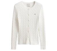 Gant Women's Cardigan - Stretch Cotton Cable Cardigan, Cable Knit, Logo