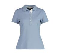 GANT Women's Contrast Collar SS Pique Polo, Dove Blue, XL