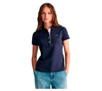 GANT Women's Contrast Collar SS Pique Polo, Evening Blue, S