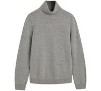 GANT Women's Extra fine Lambswool Rollneck Pullover Sweater, Grey Melange, M