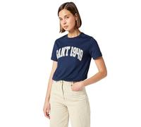GANT Women's Graphic Ss T-Shirt, Navy, S