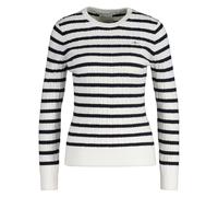 Gant Women's Knit Sweater, Striped - Stretch Cotton Cable Stripe C-Neck