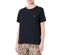 GANT Women's Printed Archive Shield T-Shirt, Black, XL