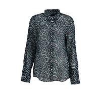 Gant Womens Printed Long Sleeve Shirt - Dark Blue Viscose - Size EU 32 (Womens)