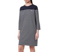 GANT Women's Reg 3/4 Sleeve Breton Dress, Evening Blue, XL