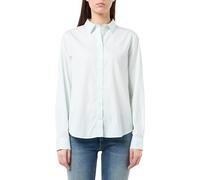 GANT Women's Reg Classic Poplin Striped Shirt Blouse, Faded Mint, 8