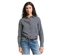 GANT Women's Reg Geometric Ctn Voile Shirt Blouse, Evening Blue, 6