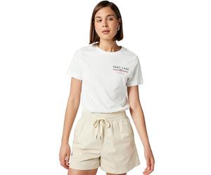 GANT Women's Reg Graphic Ss T-Shirt, White, S