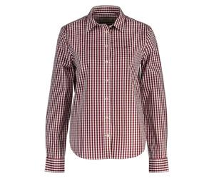 GANT Women's Reg Poplin Gingham Shirt Blouse, Plumped Red, 6